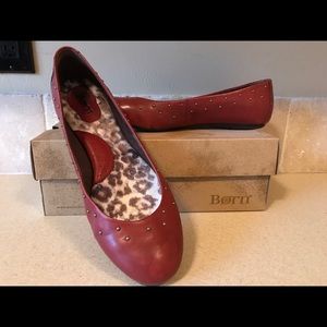 Red Born flats. New!